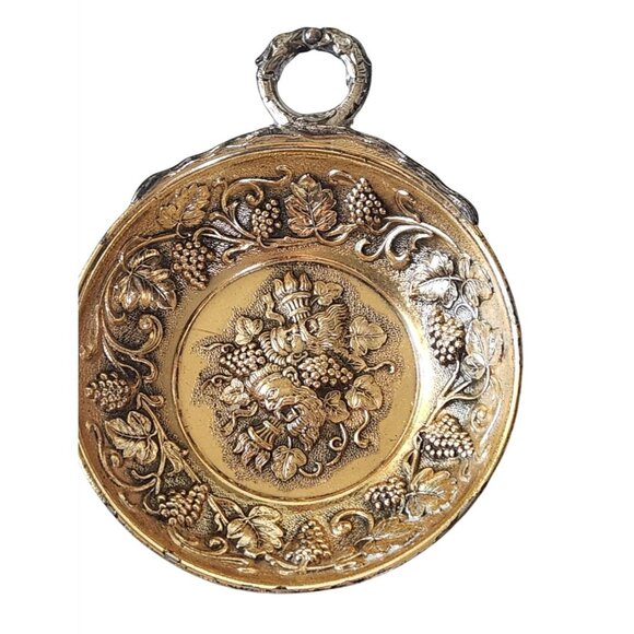 Sommeliers tasting cup Grape Vines Gold shallow silver tastevin winemakers - Picture 8 of 10